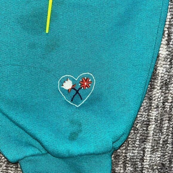 Circo Girls Pajama Set Size 4T Blue Green Quilted Embroidered Cute Long Sleeves - Picture 10 of 14